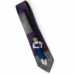 Save the Children Artistic Silk Tie | Hand-Painted Style |Statement Piece